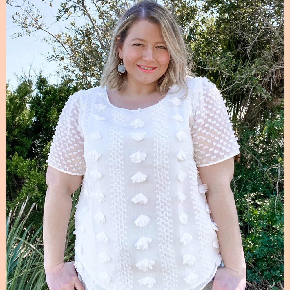 🎉 Host Pick 🎉 Plus - Wilimington White Blouse